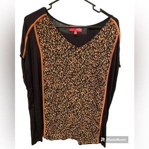 Downing Studio Short Sleeve Top Size 2X